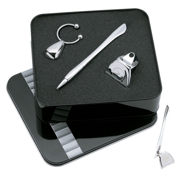 Key Tag / Silver Pen Stand Giftset