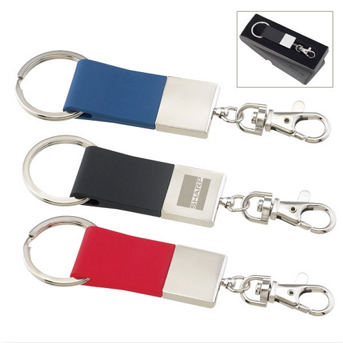 RUBBER / SILVER KEY RING