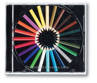 24 coloured pencils