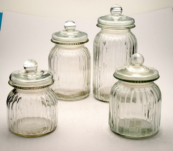 4pcs storage jar set with glass lid
  
   
     
    