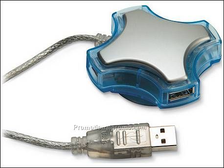 4 USB hubs unit met zuignap