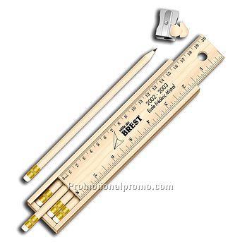 8 Pencil Set With Ruler