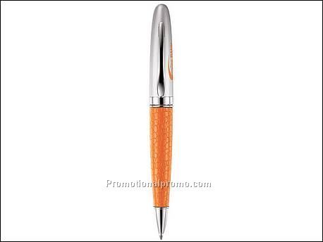 Balpen met het middenstuk van leder