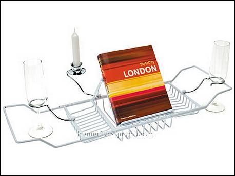 Bathtub caddy Snow flakes white....