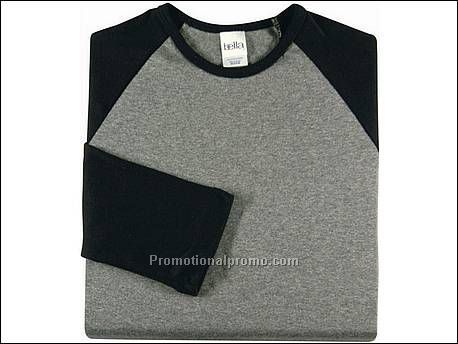 Bella T-sh Raglan 3/4 Sleeve, Dhthr/Black