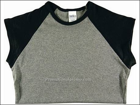 Bella T-sh Raglan Cap Sleeve, Dhthr/Black