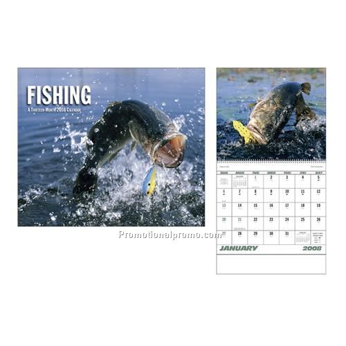 Calendar - Fishing, Spiral (13-Month)