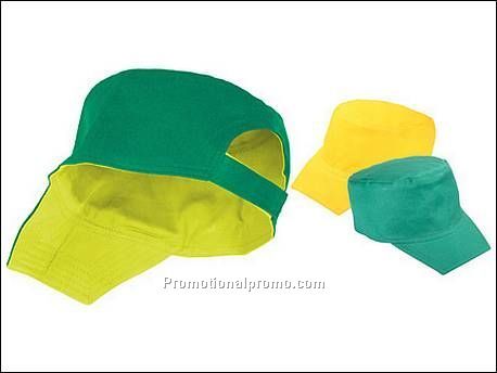 Cap, katoen, geel-groen