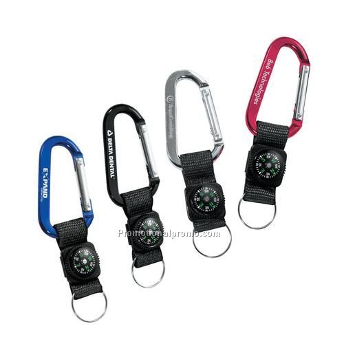Carabiner - Compass, Strap & Split Ring