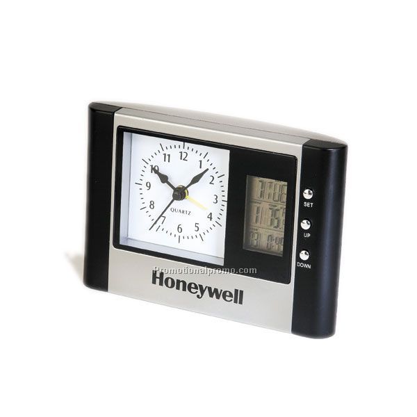 Clock with Calendar, Thermometer A-708