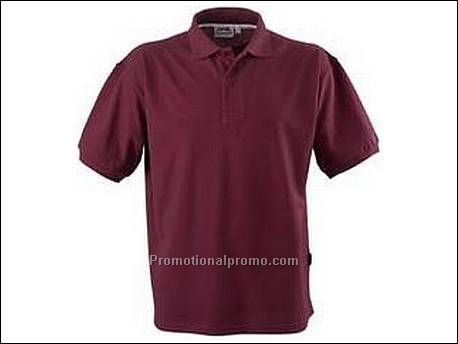 Cotton polo. 1x1 rib gebreide kraag e...