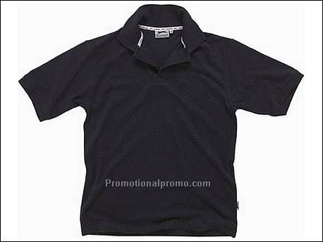 Cotton polo. 1x1 rib gebreide kraag e...