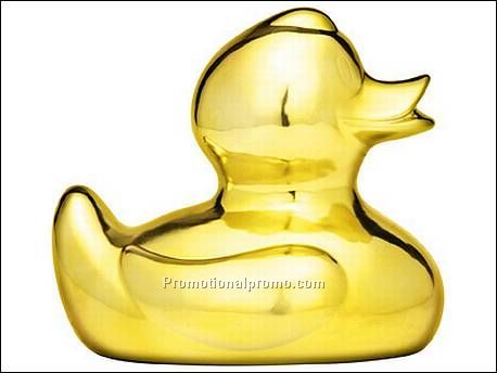 Duck moneybank gold plated ceramic