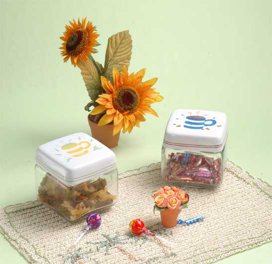 square canister with ceramic lid
  
   
     
    