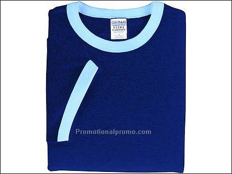 Gildan T-shirt Cotton Ringer, FF32 Navy/LB