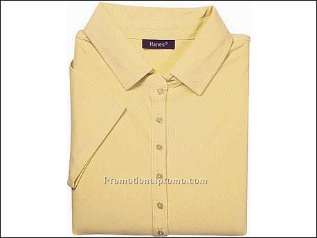Hanes Polo 7 Button, Straw