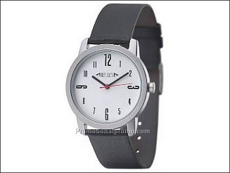 Horloge met metalen kast in mat...