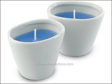 Kaarsenset in keramische houder