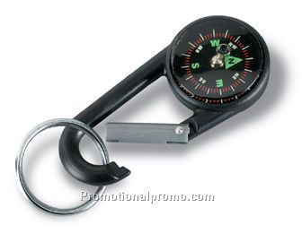 Karabiner hook with compass