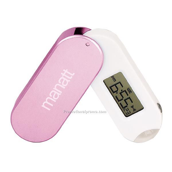 Oval Travel Clock w/LED Flashlight FL-241PK