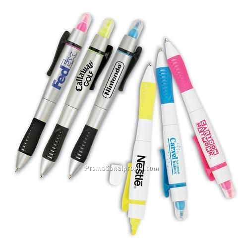 Pen Combo-2-in-1 Twist Pen with Highlighter