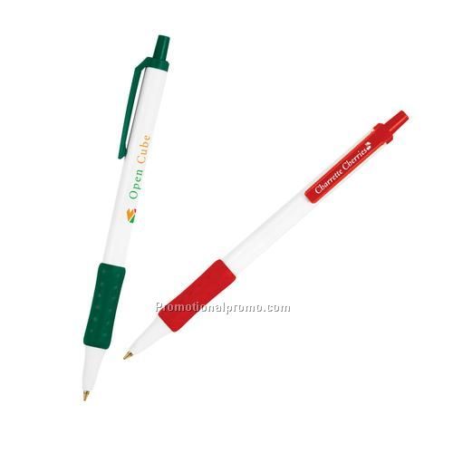 Pen - Bic Clic Stic. Ballpoint, Color Rubber Grip