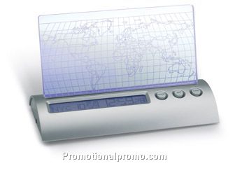 Planos. LCD world time clock