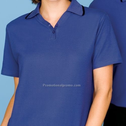 Polo - Ladies` Tipped Collar Essential Ringspun Pique