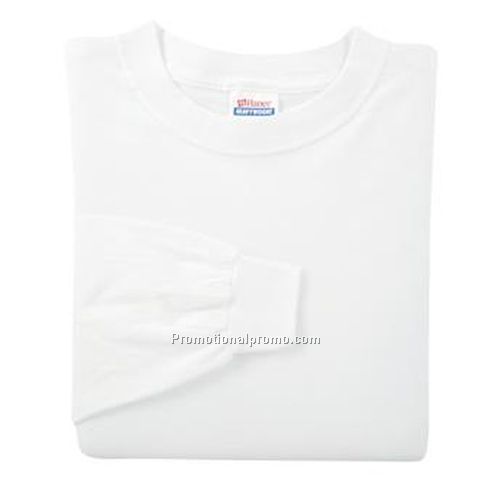 T-Shirt - Hanes Heavyweight Long Sleeve - White