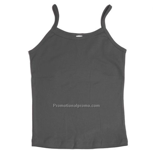 Tank Top - Bella Girls 1x1 Baby Rib Knit Spaghetti Strap Tank Top, Combed Ring Spun Cotton