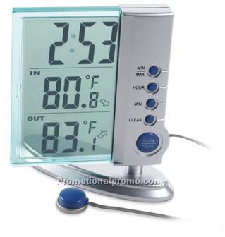 Weather station clock
