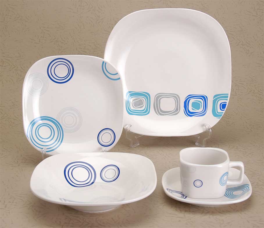 dinner set with decal
  
   
     
    
