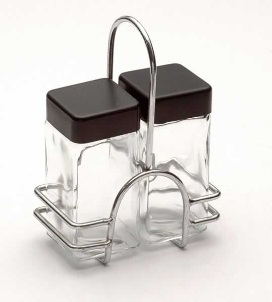 salt and pepper set with metal stand
  
   
     
    