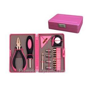 19 PIECE PINK LADIES TOOL SET