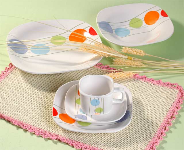 dinner set with decal
  
   
     
    