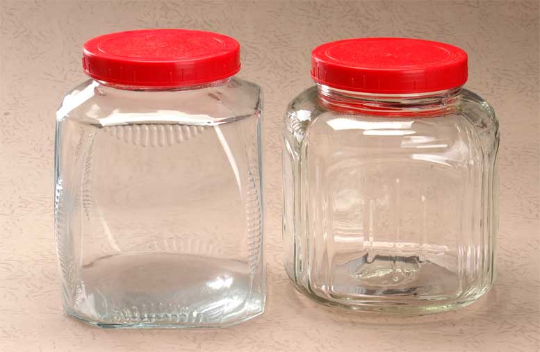 Storage jar with plastic lid 
  
   
     
    