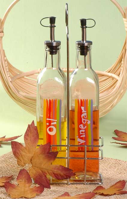 oil and vinegar set with metal stand
  
   
     
    