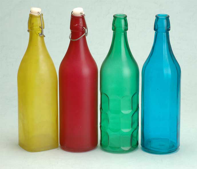 Glass bottle with metal clip
  
   
     
    
