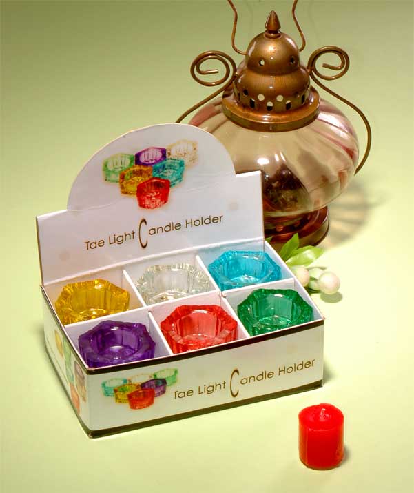 color sprayed candle holders in display tray
  
   
     
    