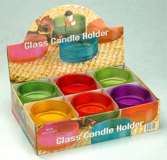 color sprayed candle holders in display tray
  
   
     
    