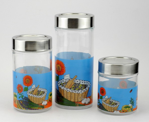 storage jar set with decal
  
   
     
    