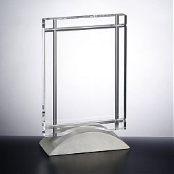 Optica clear Tablet Award with Metal Base C-M03