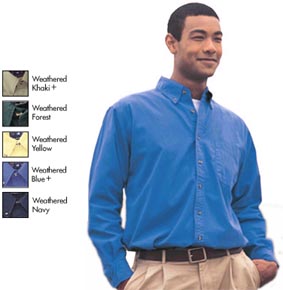 Port Authority39200- Long Sleeve Weathered Twill.