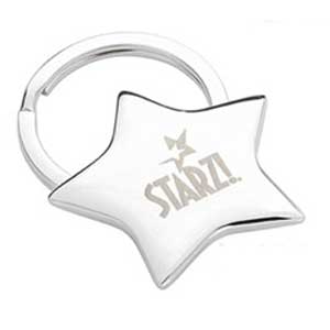 Cool Silver Star Metal Key tags, Executive