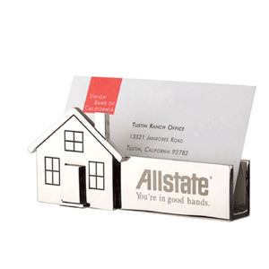 House Business Card Holder - Silver