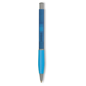Paper Mate Dynagrip Translucent Blueberry Barrel/Grey Trim/Blueberry Grip Ball Pen