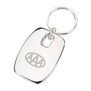 Silver Oblong Keychain