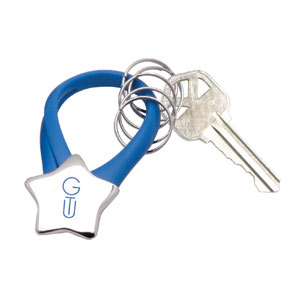 Star shaped key holder with silicone band