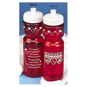Nurses Caring From The Heart 28-oz. Translucent Water Bottle