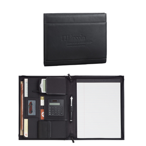 Palazzo Leather Zippered Padfolio